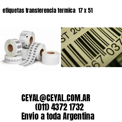 etiquetas transferencia termica  17 x 51