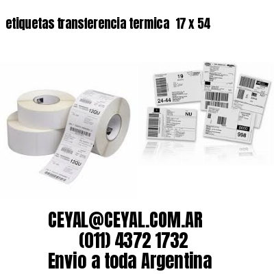 etiquetas transferencia termica  17 x 54