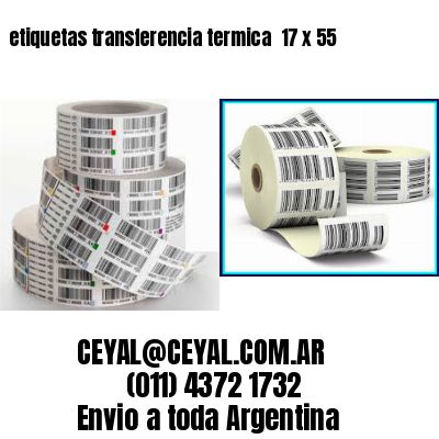 etiquetas transferencia termica  17 x 55