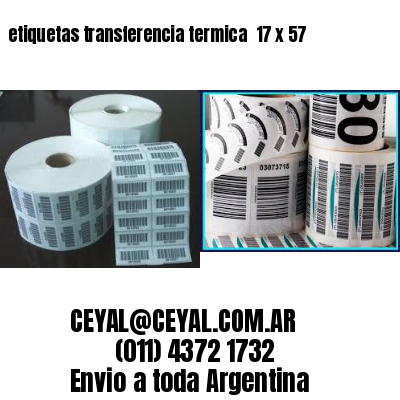 etiquetas transferencia termica  17 x 57