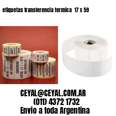 etiquetas transferencia termica  17 x 59