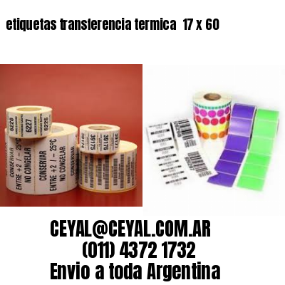 etiquetas transferencia termica  17 x 60