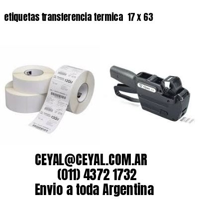 etiquetas transferencia termica  17 x 63