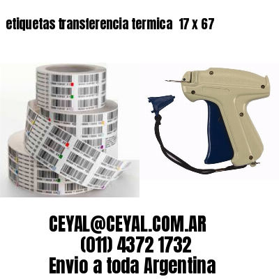 etiquetas transferencia termica  17 x 67