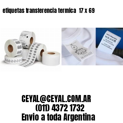 etiquetas transferencia termica  17 x 69