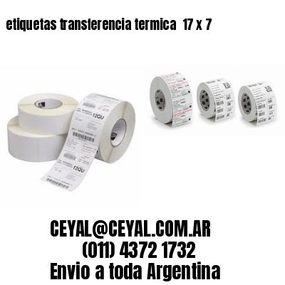 etiquetas transferencia termica  17 x 7