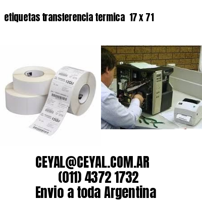 etiquetas transferencia termica  17 x 71