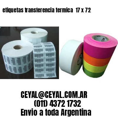 etiquetas transferencia termica  17 x 72