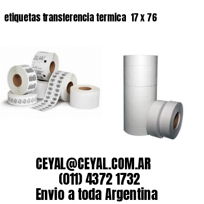 etiquetas transferencia termica  17 x 76