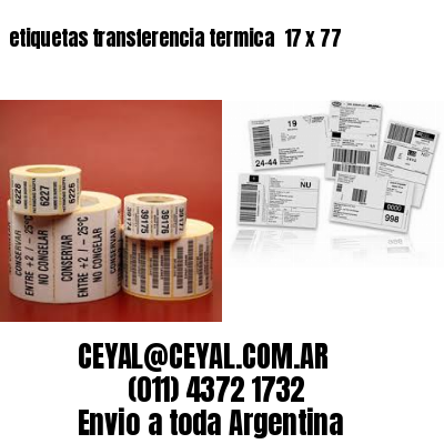 etiquetas transferencia termica  17 x 77