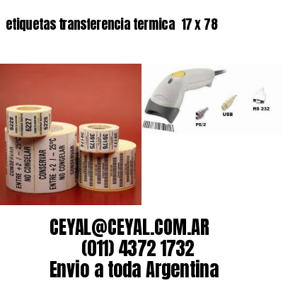 etiquetas transferencia termica  17 x 78