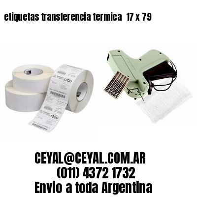 etiquetas transferencia termica  17 x 79