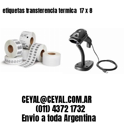 etiquetas transferencia termica  17 x 8