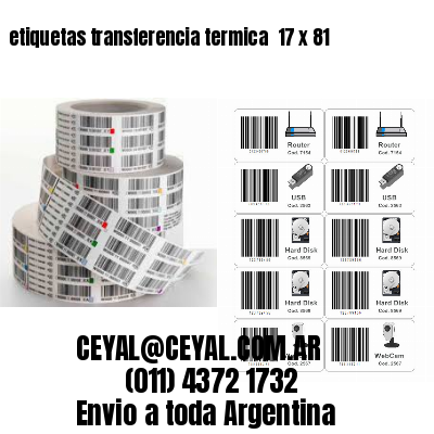 etiquetas transferencia termica  17 x 81