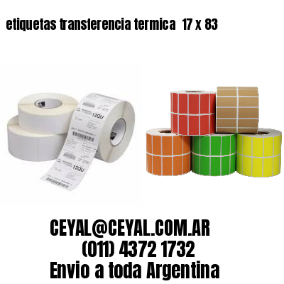 etiquetas transferencia termica  17 x 83