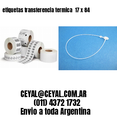 etiquetas transferencia termica  17 x 84