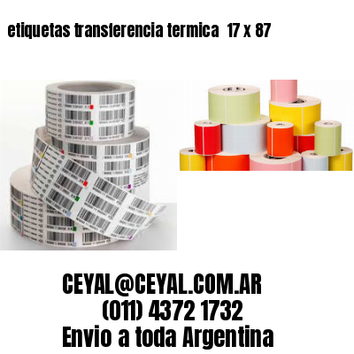 etiquetas transferencia termica  17 x 87