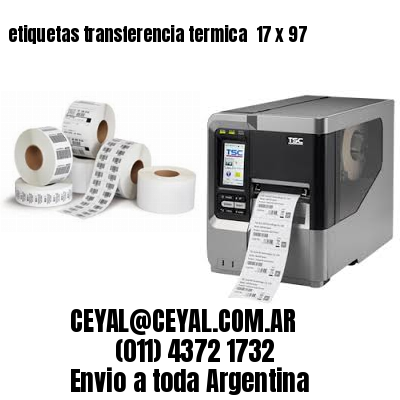 etiquetas transferencia termica  17 x 97