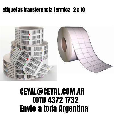 etiquetas transferencia termica  2 x 10