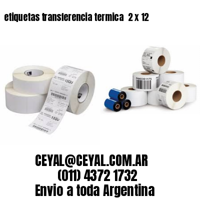 etiquetas transferencia termica  2 x 12