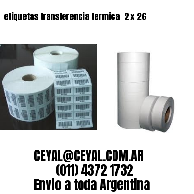 etiquetas transferencia termica  2 x 26