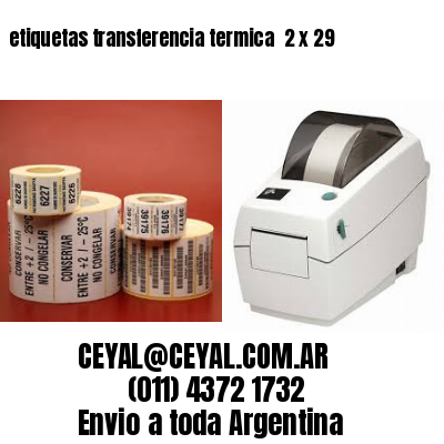 etiquetas transferencia termica  2 x 29