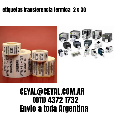 etiquetas transferencia termica  2 x 30