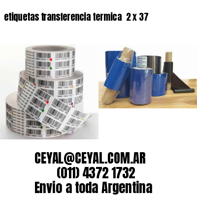 etiquetas transferencia termica  2 x 37