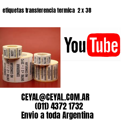 etiquetas transferencia termica  2 x 38