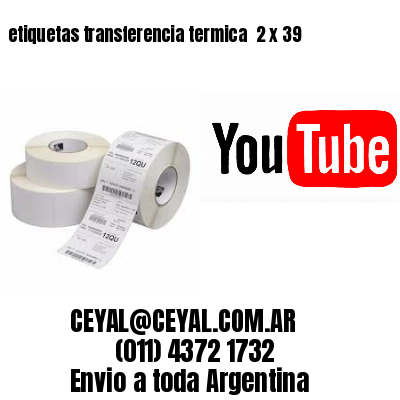 etiquetas transferencia termica  2 x 39