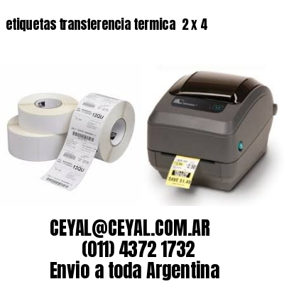 etiquetas transferencia termica  2 x 4