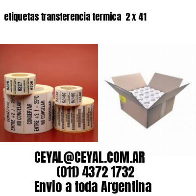 etiquetas transferencia termica  2 x 41