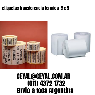 etiquetas transferencia termica  2 x 5