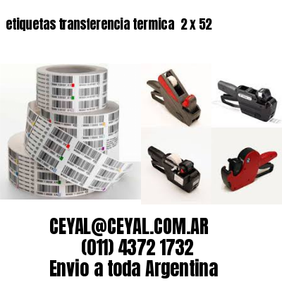 etiquetas transferencia termica  2 x 52
