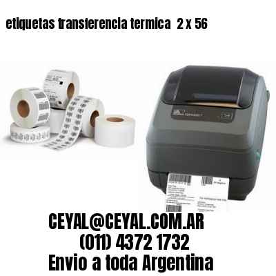 etiquetas transferencia termica  2 x 56