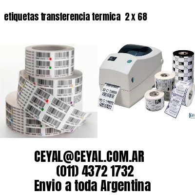 etiquetas transferencia termica  2 x 68