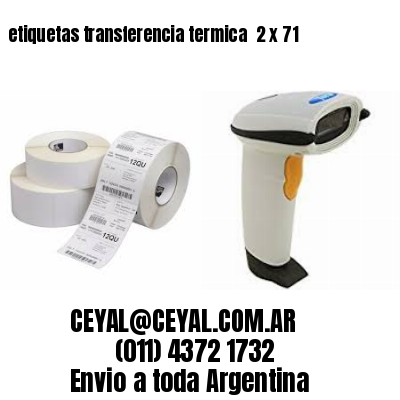 etiquetas transferencia termica  2 x 71