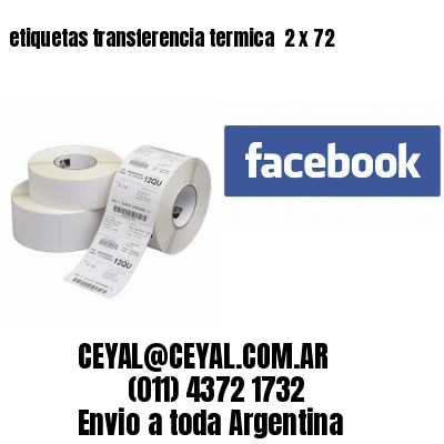 etiquetas transferencia termica  2 x 72