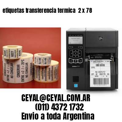 etiquetas transferencia termica  2 x 78
