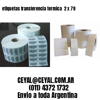 etiquetas transferencia termica  2 x 79