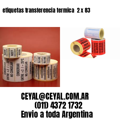 etiquetas transferencia termica  2 x 83