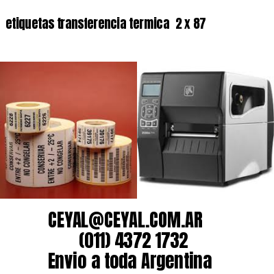 etiquetas transferencia termica  2 x 87