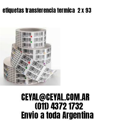 etiquetas transferencia termica  2 x 93