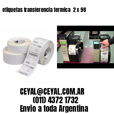 etiquetas transferencia termica  2 x 98