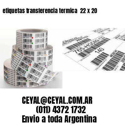 etiquetas transferencia termica  22 x 20