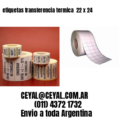 etiquetas transferencia termica  22 x 24