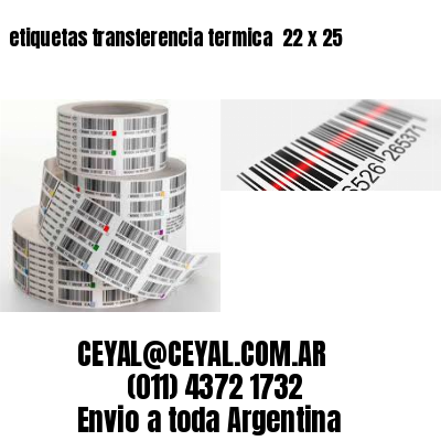 etiquetas transferencia termica  22 x 25