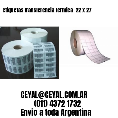 etiquetas transferencia termica  22 x 27