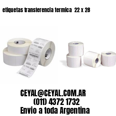 etiquetas transferencia termica  22 x 28