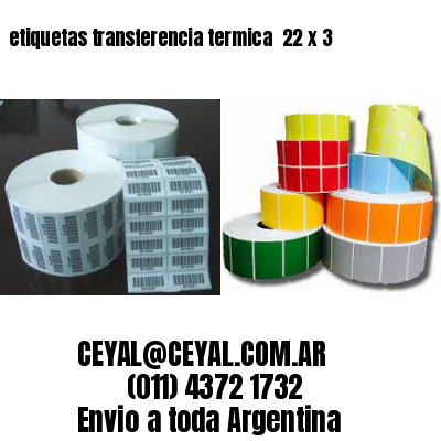 etiquetas transferencia termica  22 x 3